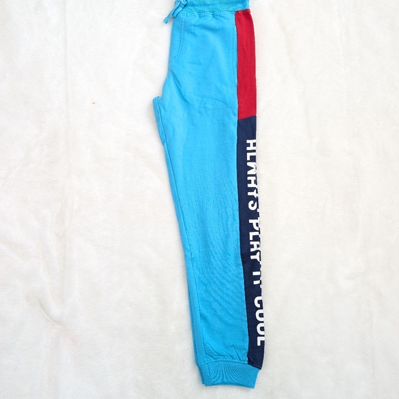 Boys’ Sky Blue Colorblock Joggers – Sporty & Cool 5T 6/7 8/9 12/14 - Picture 2 of 6